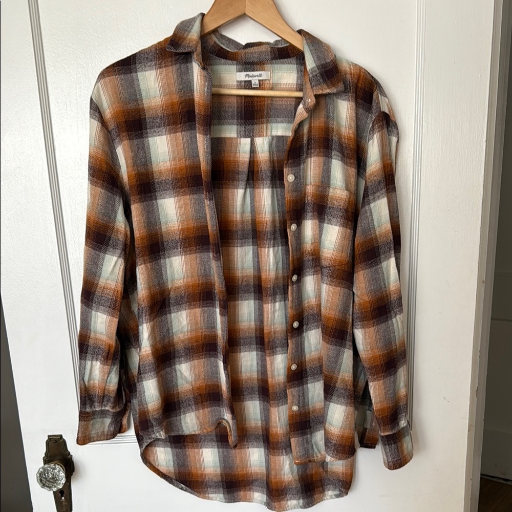 Plaid Button-Up Shirt